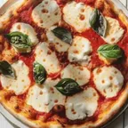 Pizza Margherite — spécialité italienne servie au marché